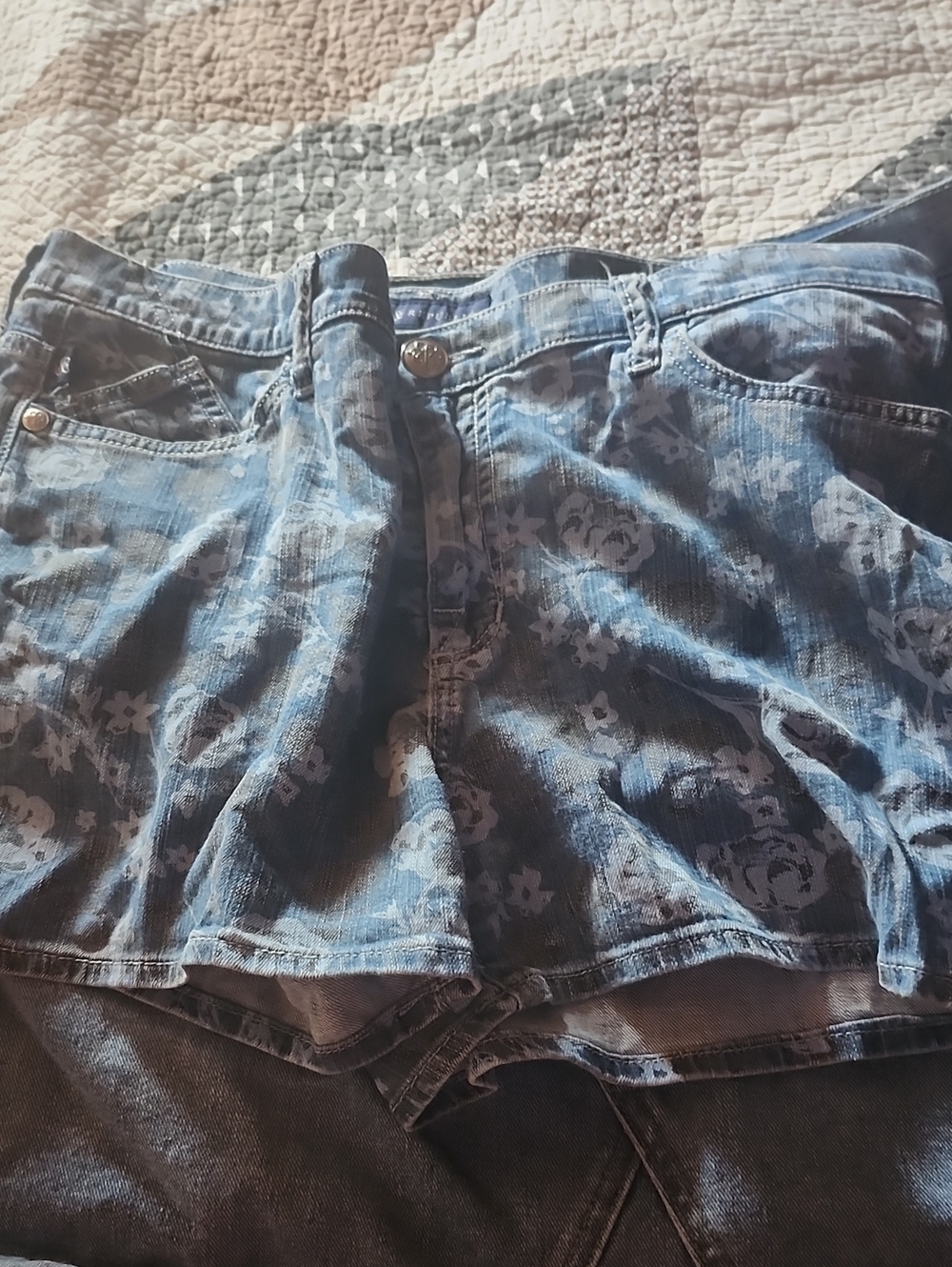 Rock & Republic Blue High Waist Denim Shorts